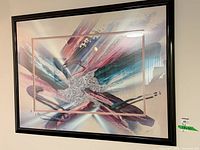 Full view of framed abstract print
