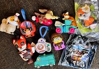 Group shot of all loose and sealed toys