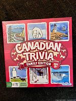 Front of sealed Canadian Trivia Family Edition board game box