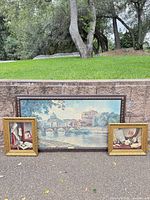 Front view of all three framed prints