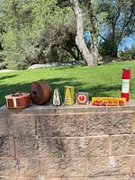 Group shot of all items lined up on wall