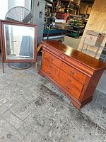 dresser and mirror full view