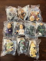 Group shot of all ten sealed Burger King Star Wars figures