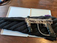 Full view of Tippmann 98 Custom marker on soft sleeve