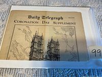 Front page of supplement showing title, date June 2 1953, Westminster Abbey illustration