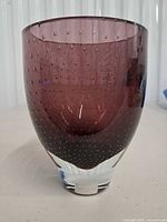 Full view of amethyst bullicante vase front