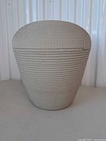 Front view of corrugated cardboard vase