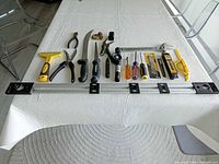 All tools laid out on table