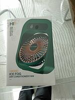 Front of product box showing fan image and model