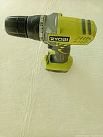 Left side view of drill driver with battery attached