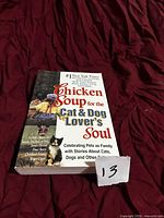 Front cover of paperback book with lot number card