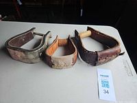 Front view showing the three stirrups side by side