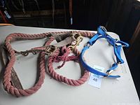 Both pony halters laid out on table