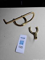 Both brass horseshoe hooks overview