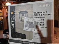 Front of sealed PortFolio flushmount ceiling fixture box