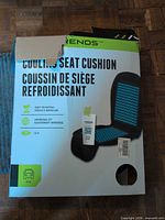 Front of damaged box showing product image and specifications