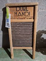 Front view of Columbus Washboard Co. Dubl Handi washboard