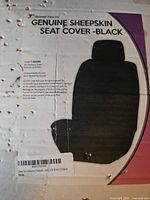 Box front showing Zone Tech Genuine Sheepskin Seat Cover graphic
