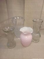 group shot showing all four vases front view