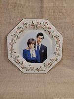 Full front view of octagonal porcelain plate