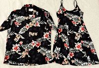 Both garments laid flat showing pattern and style