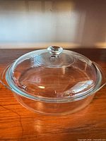 Casserole dish with lid side profile showing clarity and shape