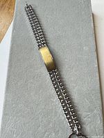 Full view of double curb-link ID bracelet
