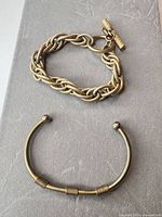 Both bracelets displayed flat for overall view