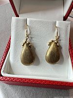 Earrings displayed in box front view