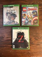 Front covers of all three Xbox One game cases