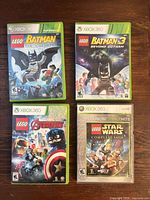 Front view of all four Xbox 360 LEGO game cases