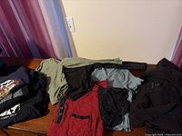 Overview of all shirts laid out on table