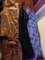 All four sleepwear pieces side by side