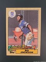 Front of 1987 Topps Bo Jackson rookie card