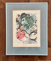 Framed Marc Chagall lithograph print full view