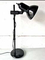 front view full lamp showing base, rod, shade