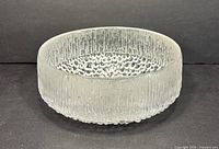 Top angled view of clear textured Ultima Thule glass bowl