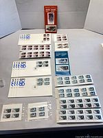 Overview of all sheets, FDCs, blocks and bulletins laid out