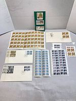 overview shot displaying all sheets, panes, FDCs and presentation folder