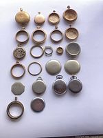 Overall layout of pocket watch cases, bezels and rings