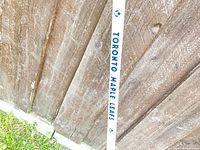 Close-up of shaft with Toronto Maple Leafs text