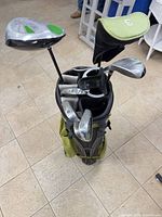 Full view of clubs in bag