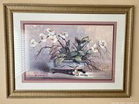 framed orchid floral print full view