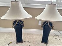 Both lamps side by side showing full view with shades
