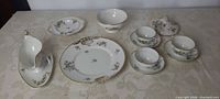 Full lot overview showing all porcelain pieces