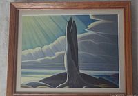 Front view of framed Lawren Harris print showing full artwork and frame