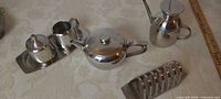 Group view of all stainless steel pieces