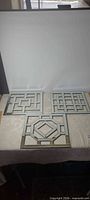 All three mirrored panels laid flat
