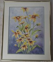Framed watercolour painting overall view