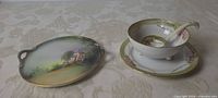 RS Germany two-handled dish and Nippon condiment bowl set